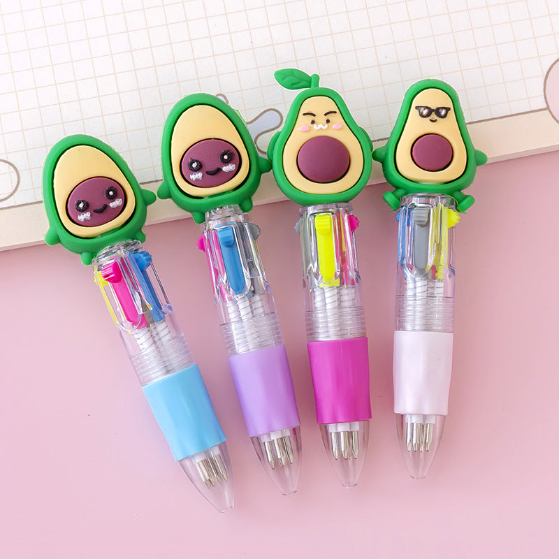 Wholesale Plastic Cartoon Cute Four-color Mini Ballpoint Pen
